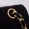 Chanel Classic Double Flap Bag Medium Velourleder Schwarz 24k GHW