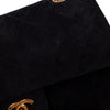 Chanel Classic Double Flap Bag Medium Velourleder Schwarz 24k GHW