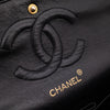 Chanel Classic Double Flap Bag Medium Velourleder Schwarz 24k GHW