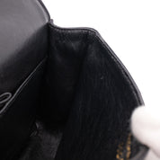 Chanel Classic Double Flap Bag Medium Velourleder Schwarz 24k GHW