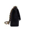 Chanel Classic Double Flap Bag Medium Velourleder Schwarz 24k GHW