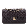 Chanel Classic Double Flap Bag Small 21A Lammleder Braun GHW