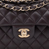 Chanel Classic Double Flap Bag Small 21A Lammleder Braun GHW