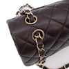 Chanel Classic Double Flap Bag Small 21A Lammleder Braun GHW