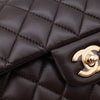 Chanel Classic Double Flap Bag Small 21A Lammleder Braun GHW