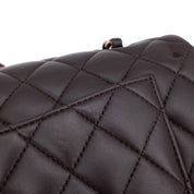 Chanel Classic Double Flap Bag Small 21A Lammleder Braun GHW