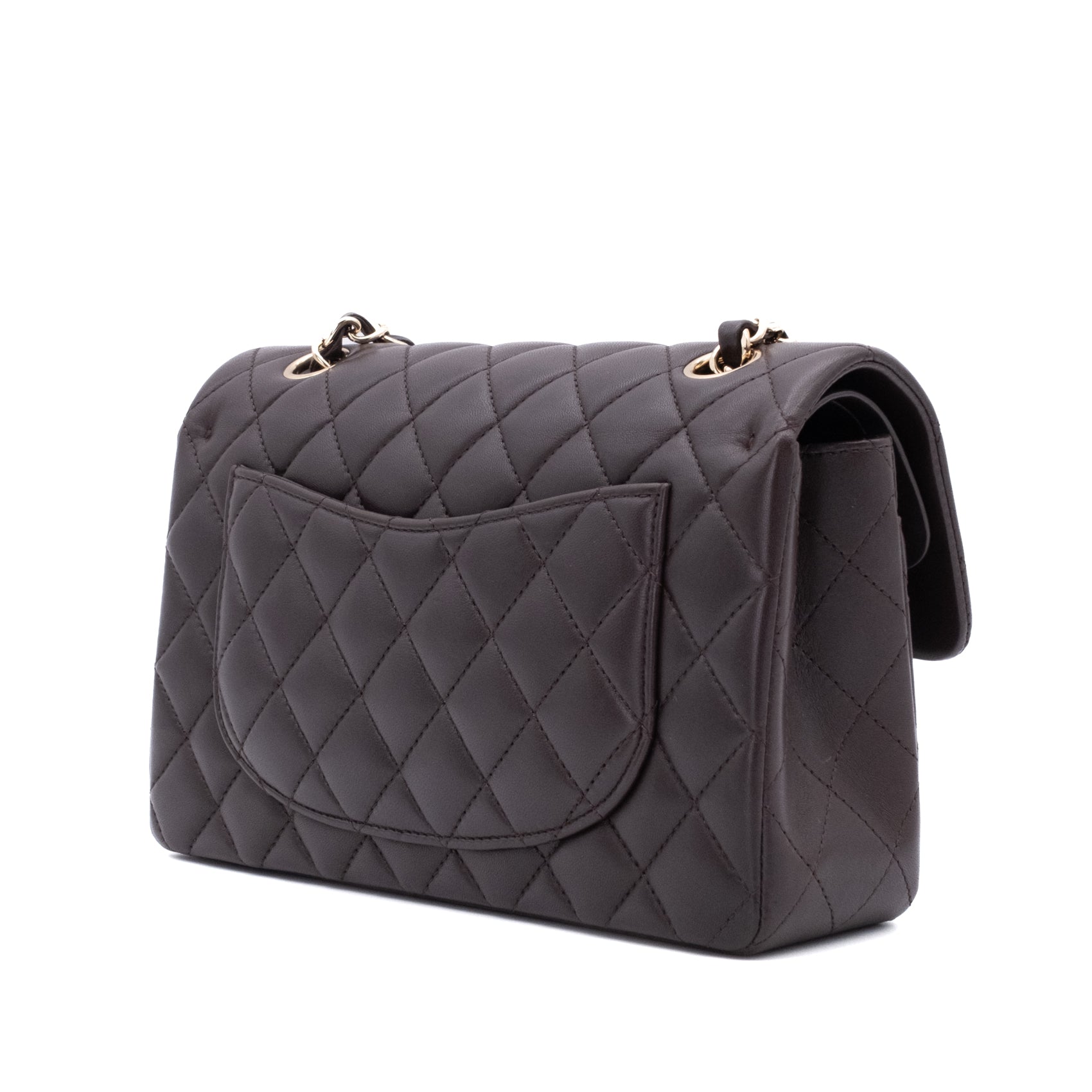 Chanel Classic Double Flap Bag Small 21A Lammleder Braun GHW
