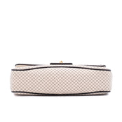 Chanel Classic Single Flap East West Microquilting Jersey Beige Schwarz GHW Matt