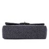 Chanel Double Flap Small Wolle Grau 24k GHW