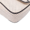 Chanel Classic Single Flap East West Microquilting Jersey Beige Schwarz GHW Matt