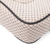Chanel Classic Single Flap East West Microquilting Jersey Beige Schwarz GHW Matt