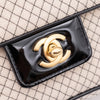 Chanel Classic Single Flap East West Microquilting Jersey Beige Schwarz GHW Matt