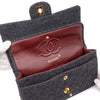 Chanel Double Flap Small Wolle Grau 24k GHW
