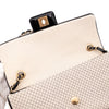Chanel Classic Single Flap East West Microquilting Jersey Beige Schwarz GHW Matt
