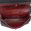 Chanel Double Flap Small Wolle Grau 24k GHW