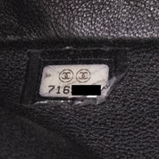 Chanel Classic Single Flap East West Microquilting Jersey Beige Schwarz GHW Matt