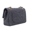 Chanel Double Flap Small Wolle Grau 24k GHW