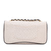 Chanel Classic Single Flap East West Microquilting Jersey Beige Schwarz GHW Matt
