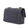 Chanel Double Flap Small Wolle Grau 24k GHW