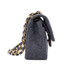 Chanel Double Flap Small Wolle Grau 24k GHW