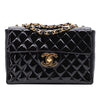 Chanel Classic Single Flap Jumbo XL Lackleder Schwarz GHW 24k