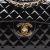 Chanel Classic Single Flap Jumbo XL Lackleder Schwarz GHW 24k