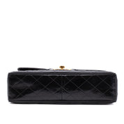 Chanel Classic Single Flap Jumbo XL Lackleder Schwarz GHW 24k