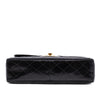 Chanel Classic Single Flap Jumbo XL Lackleder Schwarz GHW 24k
