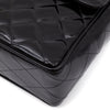 Chanel Classic Single Flap Jumbo XL Lackleder Schwarz GHW 24k