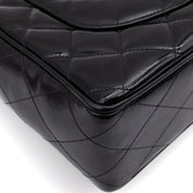 Chanel Classic Single Flap Jumbo XL Lackleder Schwarz GHW 24k