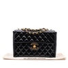 Chanel Classic Single Flap Jumbo XL Lackleder Schwarz GHW 24k