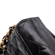 Chanel Classic Single Flap Jumbo XL Lackleder Schwarz GHW 24k