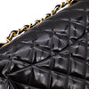 Chanel Classic Single Flap Jumbo XL Lackleder Schwarz GHW 24k