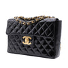 Chanel Classic Single Flap Jumbo XL Lackleder Schwarz GHW 24k