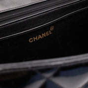 Chanel Classic Single Flap Jumbo XL Lackleder Schwarz GHW 24k