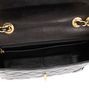 Chanel Classic Single Flap Jumbo XL Lackleder Schwarz GHW 24k