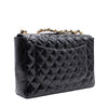 Chanel Classic Single Flap Jumbo XL Lackleder Schwarz GHW 24k