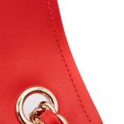 Chanel Single Flap Mini Rectangle Small 21P Raffia Stroh Korall Rot GHW
