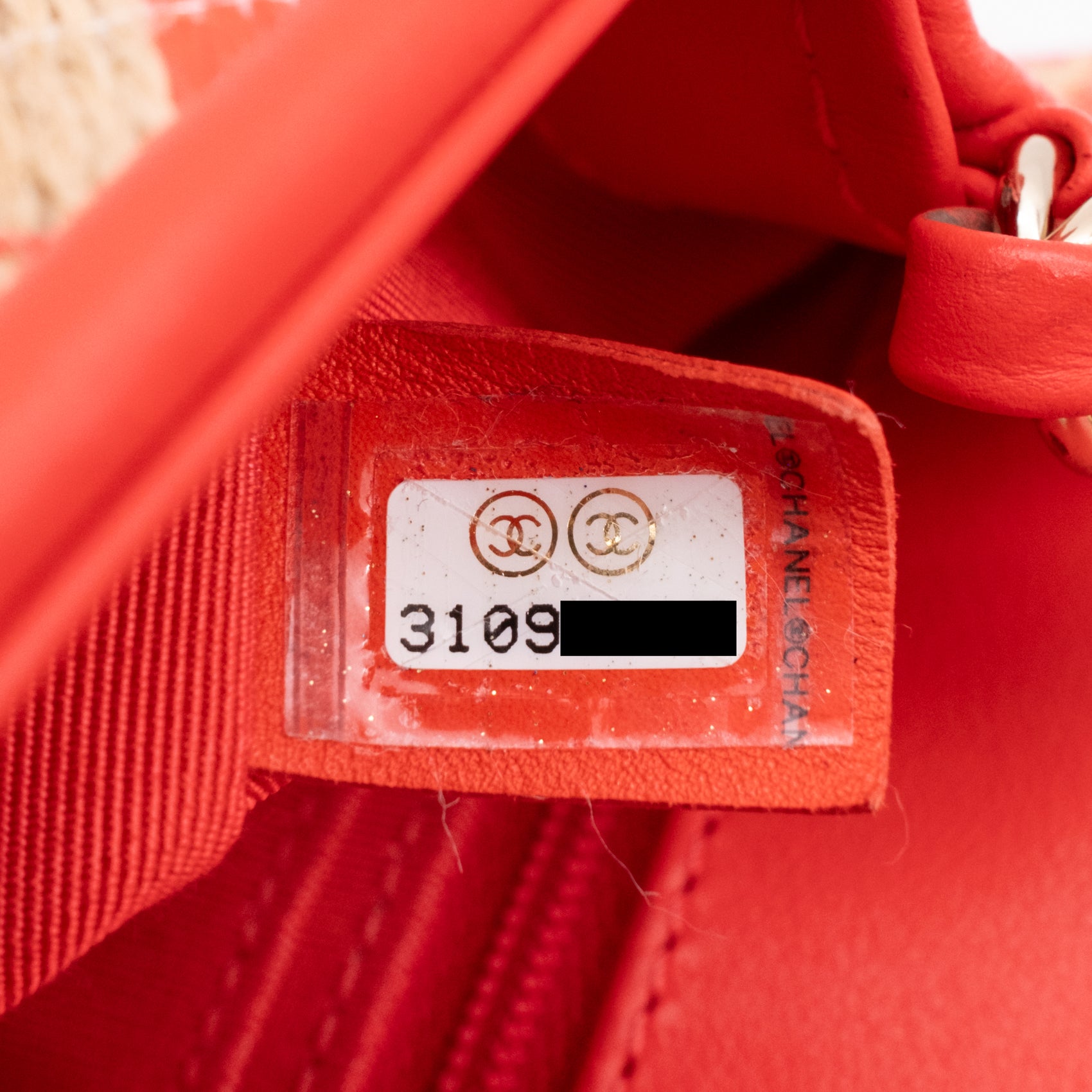 Chanel Single Flap Mini Rectangle Small 21P Raffia Stroh Korall Rot GHW