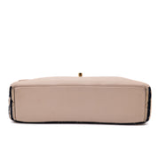 Chanel Classic Single Flap Coco Sailor Jumbo Jersey Dunkelblau Creme Streifen GHW