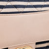 Chanel Classic Single Flap Coco Sailor Jumbo Jersey Dunkelblau Creme Streifen GHW