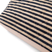 Chanel Classic Single Flap Coco Sailor Jumbo Jersey Dunkelblau Creme Streifen GHW