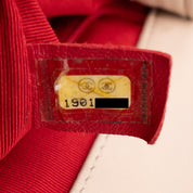 Chanel Classic Single Flap Coco Sailor Jumbo Jersey Dunkelblau Creme Streifen GHW