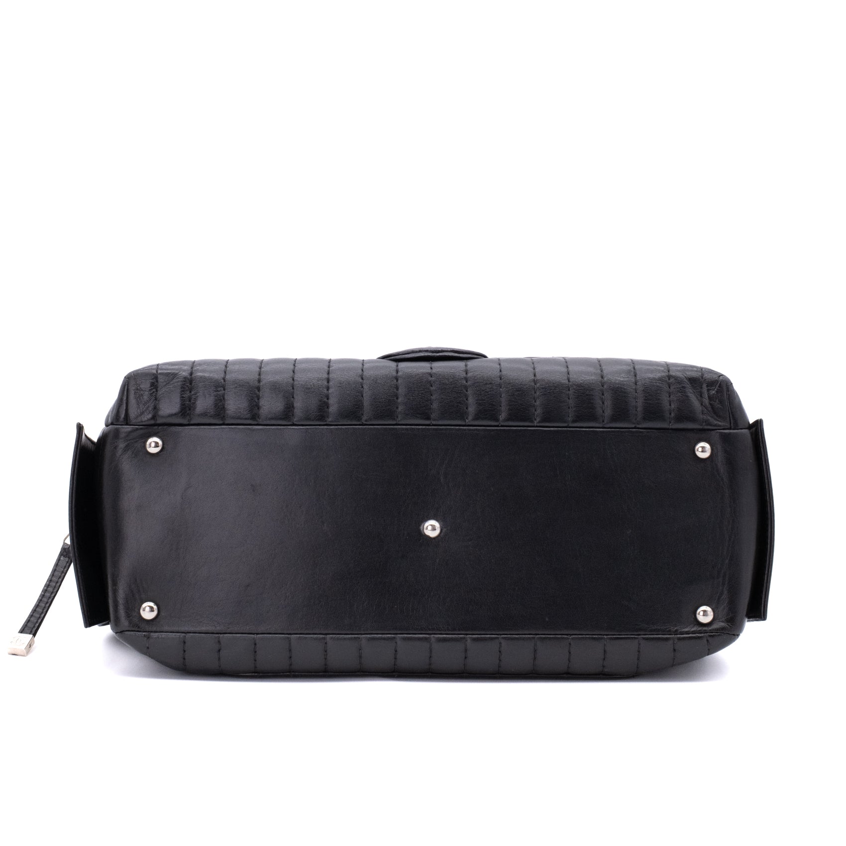 Chanel Classic Jumbo Single Flap Schultertasche Lammleder Schwarz Vertical Quilted Mademoiselle SHW