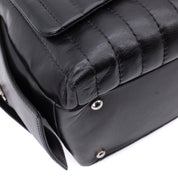 Chanel Classic Jumbo Single Flap Schultertasche Lammleder Schwarz Vertical Quilted Mademoiselle SHW