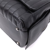 Chanel Classic Jumbo Single Flap Schultertasche Lammleder Schwarz Vertical Quilted Mademoiselle SHW