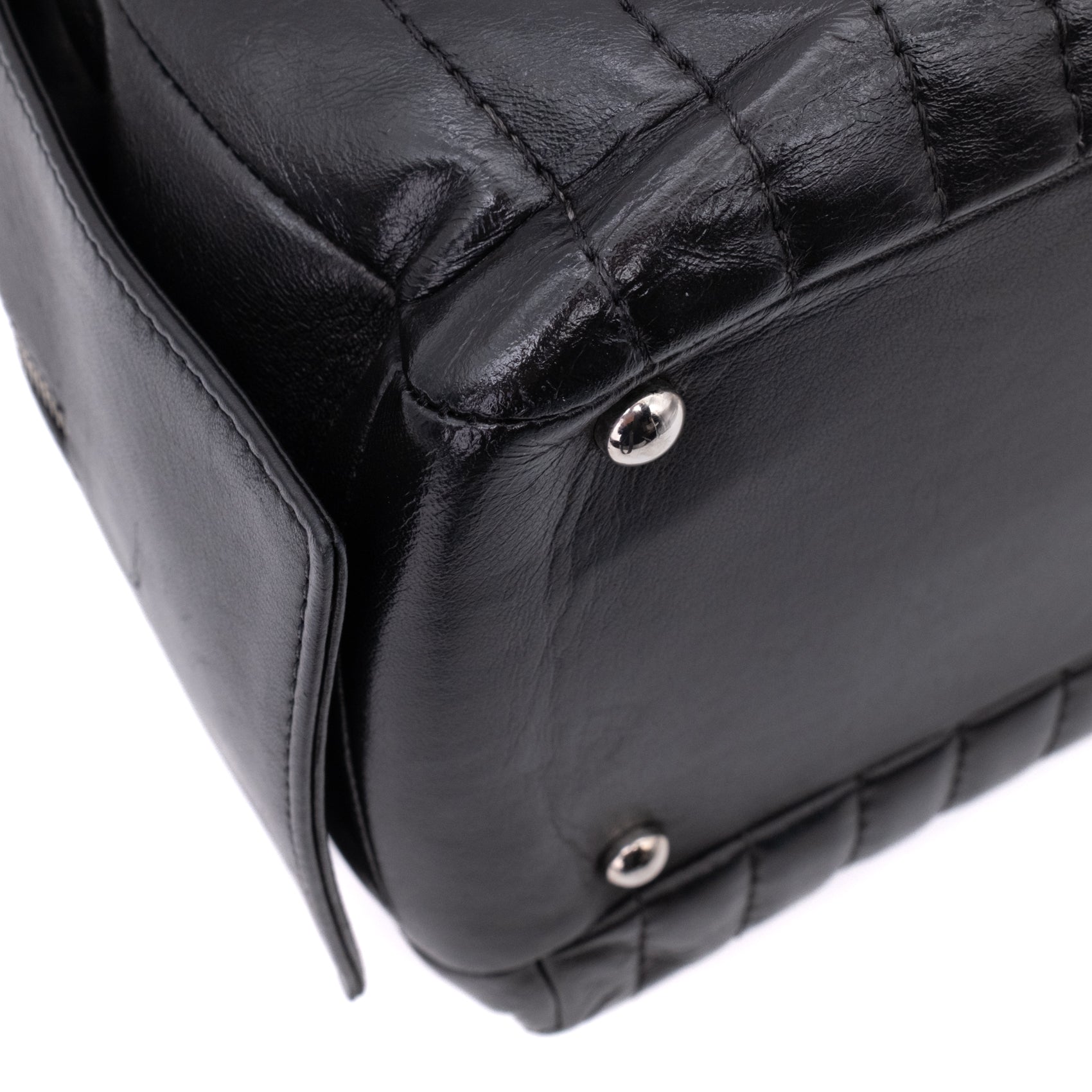 Chanel Classic Jumbo Single Flap Schultertasche Lammleder Schwarz Vertical Quilted Mademoiselle SHW