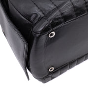 Chanel Classic Jumbo Single Flap Schultertasche Lammleder Schwarz Vertical Quilted Mademoiselle SHW