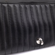 Chanel Classic Jumbo Single Flap Schultertasche Lammleder Schwarz Vertical Quilted Mademoiselle SHW