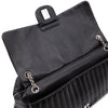 Chanel Classic Jumbo Single Flap Schultertasche Lammleder Schwarz Vertical Quilted Mademoiselle SHW